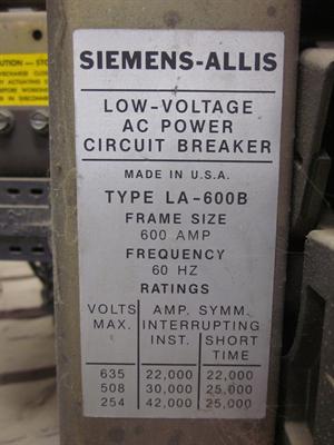 Siemens Allis LA-600-A